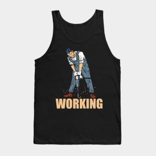 Working tee design birthday gift graphic Tank Top